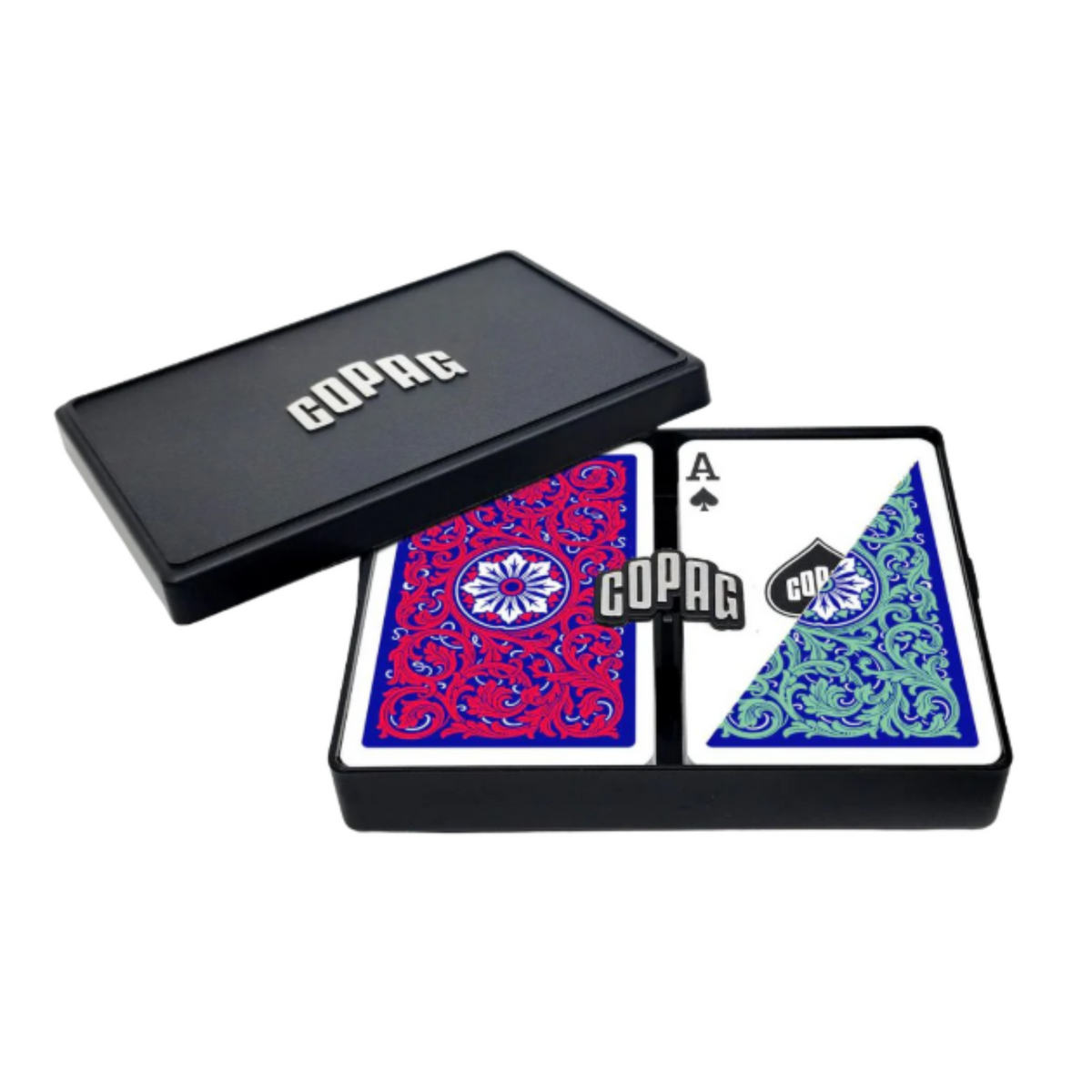 Copag Neoteric Bridge Size Regular Index Double Deck Set-Green/Red-Copag-Ace Cards & Collectibles