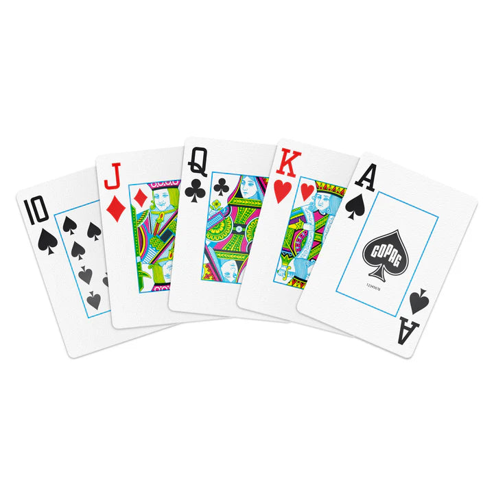 Copag Neoteric Poker Size Jumbo Index Double Deck Set-Blue/Green/Red-Copag-Ace Cards &amp; Collectibles