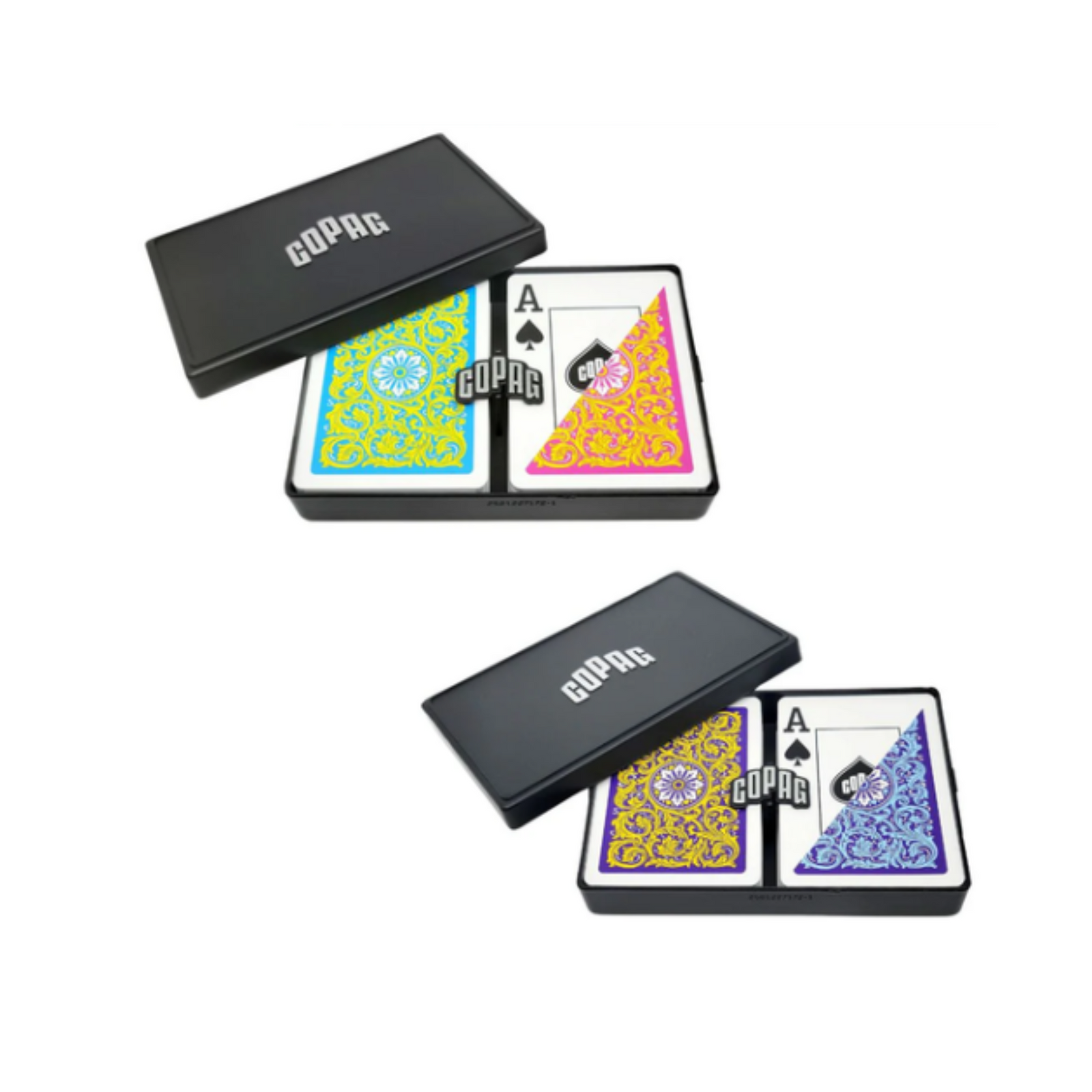 Copag Neoteric Poker Size Jumbo Index Double Deck Set-Blue/Green/Red-Copag-Ace Cards & Collectibles