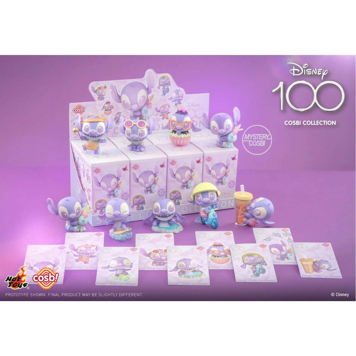Disney 100 Stitch Cosbi Collection (Pastel Purple Version)-Single Box (Random)-Cosbi-Ace Cards & Collectibles