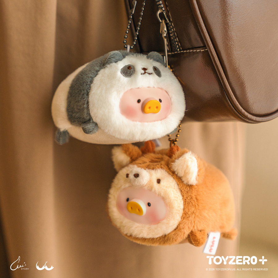 ToyZeroPlus Lulu The Piggy Animal Party V2 Stick together PVC Face Plush Keychain