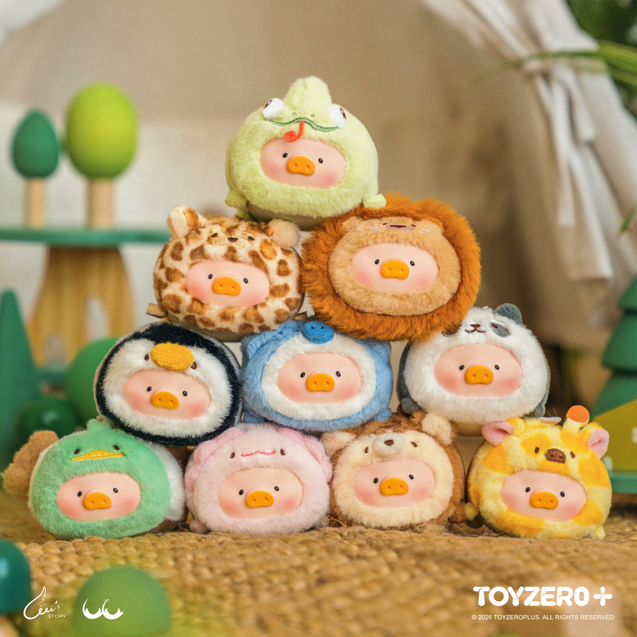 ToyZeroPlus Lulu The Piggy Animal Party V2 Stick together PVC Face Plush Keychain