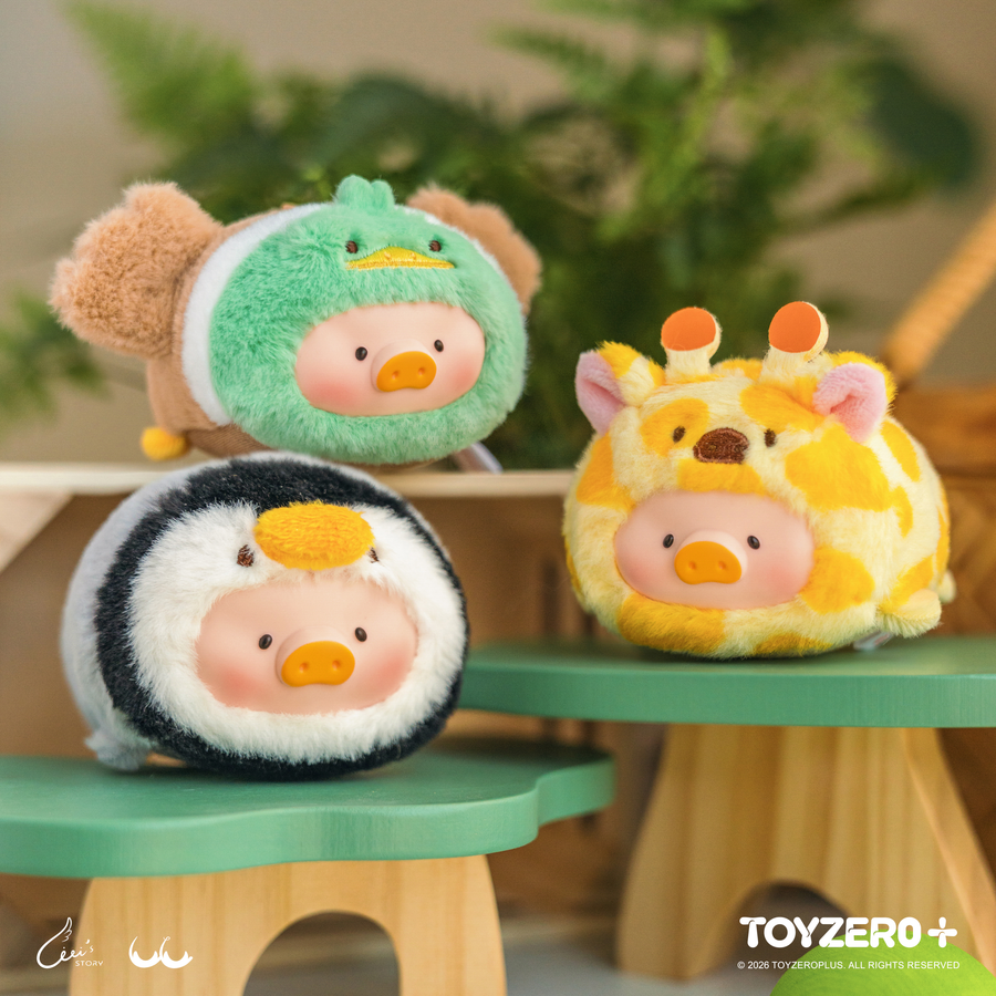 ToyZeroPlus Lulu The Piggy Animal Party V2 Stick together PVC Face Plush Keychain