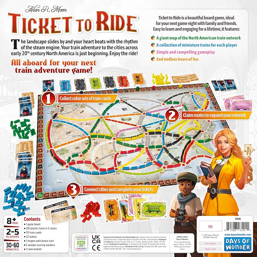 Board Game Ticket to Ride Refresh EN-Days Of Wonder-Ace Cards & Collectibles