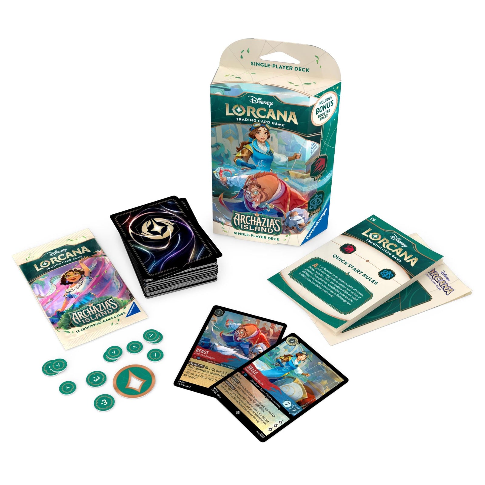 Disney Lorcana Archazia's Island Set 7 Single Player Deck-An Inventive Pair-Disney Lorcana-Ace Cards & Collectibles