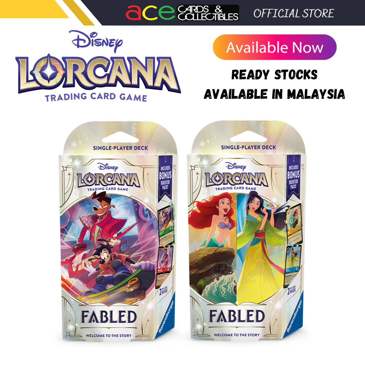 Disney Lorcana Fabled Set 9 Starter Deck-Standout Headliners-Disney Lorcana-Ace Cards & Collectibles