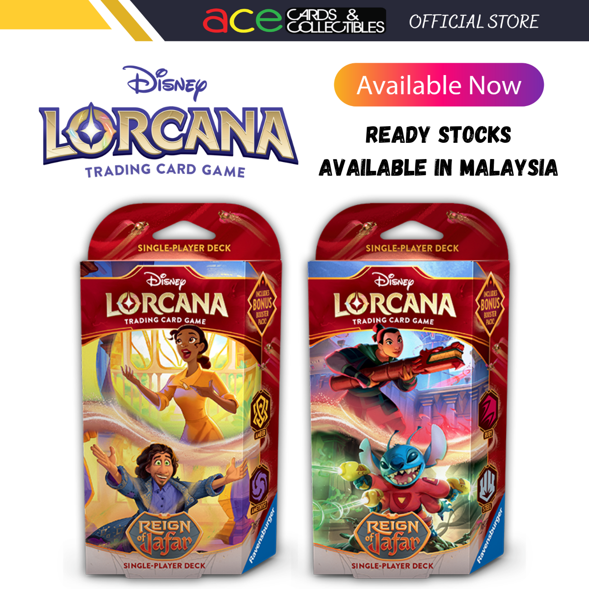 Disney Lorcana Reign of Jafar Set 8 Single Player Decks-A Harmonious Team-Disney Lorcana-Ace Cards & Collectibles