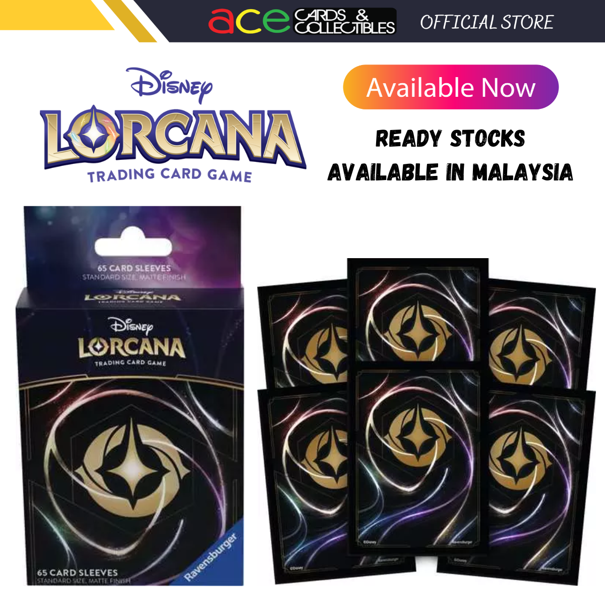 Disney Lorcana Set 9 Fabled Shimmering Skies Card Sleeve Pack Card Back-Disney Lorcana-Ace Cards & Collectibles