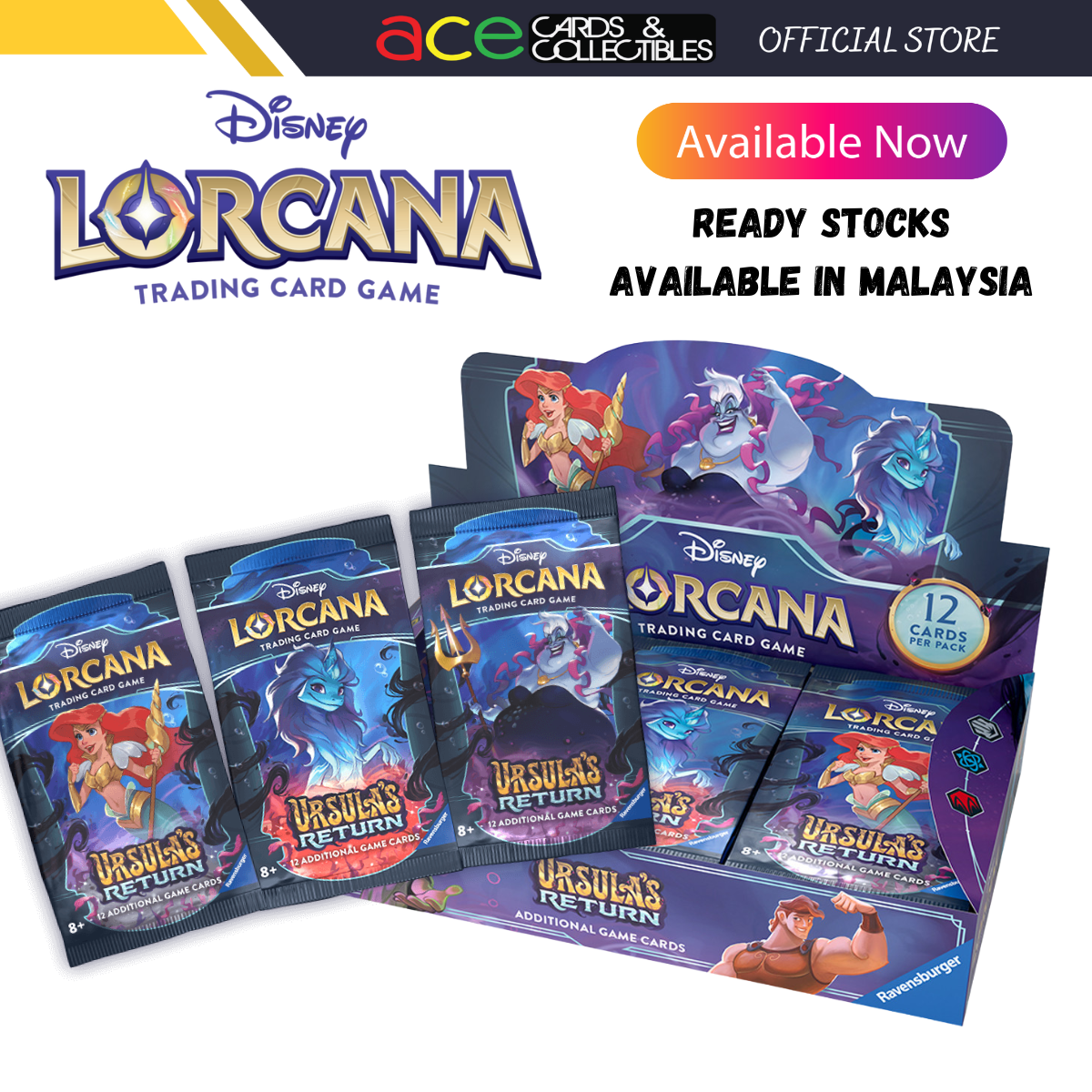 Disney Lorcana Ursula's Return Set 4 Booster Series-Single Pack (Random)-Disney Lorcana-Ace Cards & Collectibles