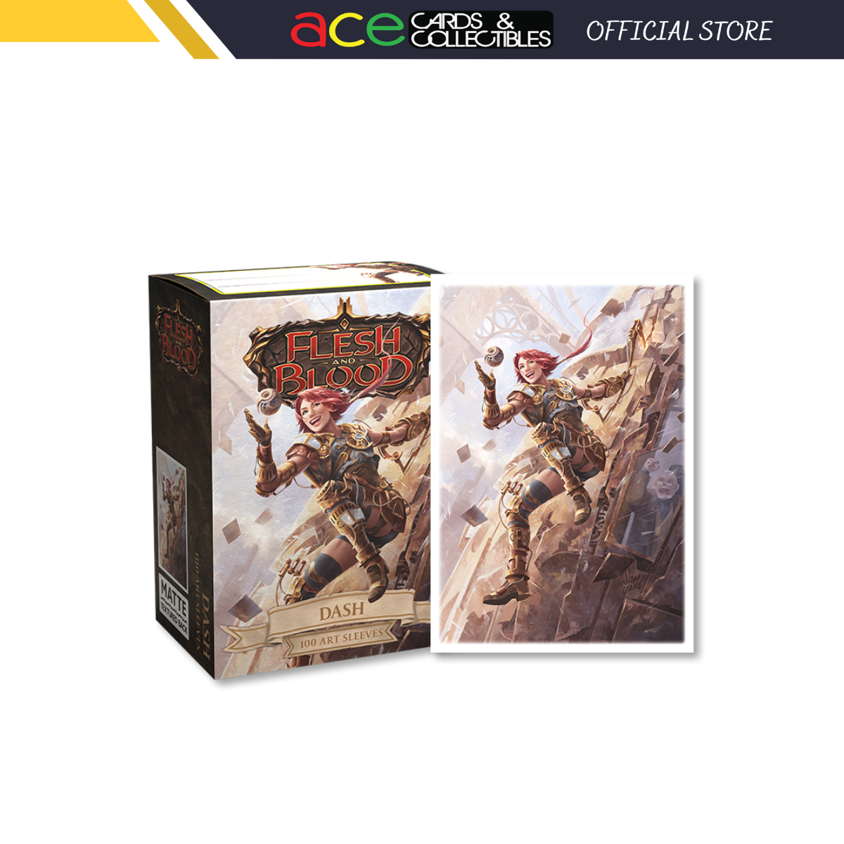 Dragon Shield Art Matte Sleeves Flesh And Blood 100pcs - "Dash, Inventor Extraordinaire" (Standard Size)-Dragon Shield-Ace Cards & Collectibles