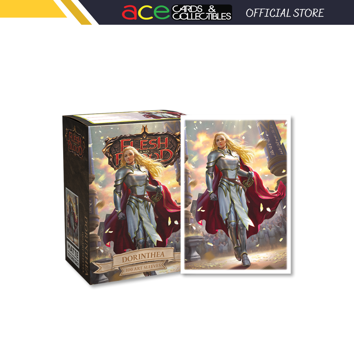 Dragon Shield Art Matte Sleeves Flesh And Blood 100pcs - "Dorinthea Ironsong" (Standard Size)-Dragon Shield-Ace Cards & Collectibles