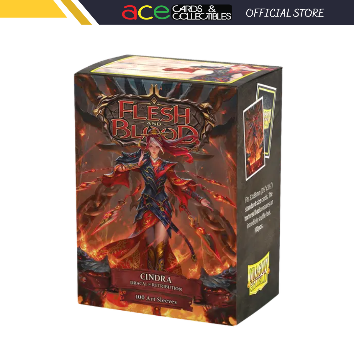 Dragon Shield Art Matte Sleeves Flesh And Blood 100pcs - "The Cindra" (Standard Size)-Dragon Shield-Ace Cards & Collectibles