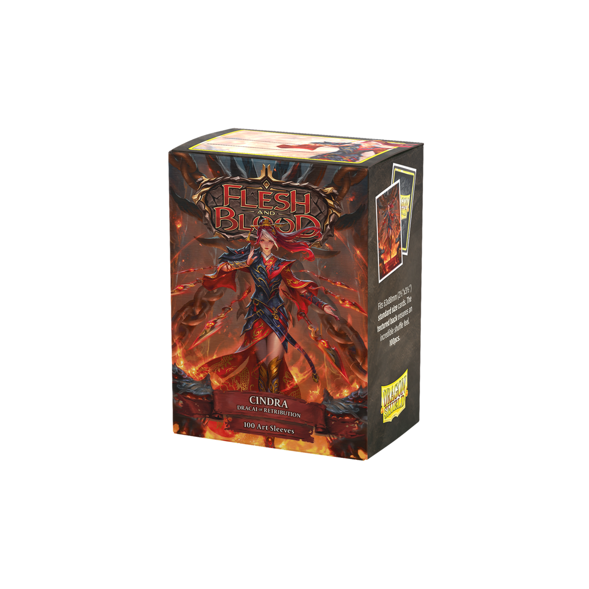 Dragon Shield Art Matte Sleeves Flesh And Blood 100pcs - "The Cindra" (Standard Size)-Dragon Shield-Ace Cards & Collectibles