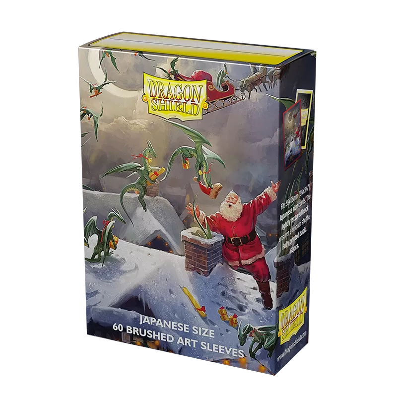 Dragon Shield Brushed Art Sleeves Japanese Size 60pcs "Christmas 2023"-Dragon Shield-Ace Cards & Collectibles