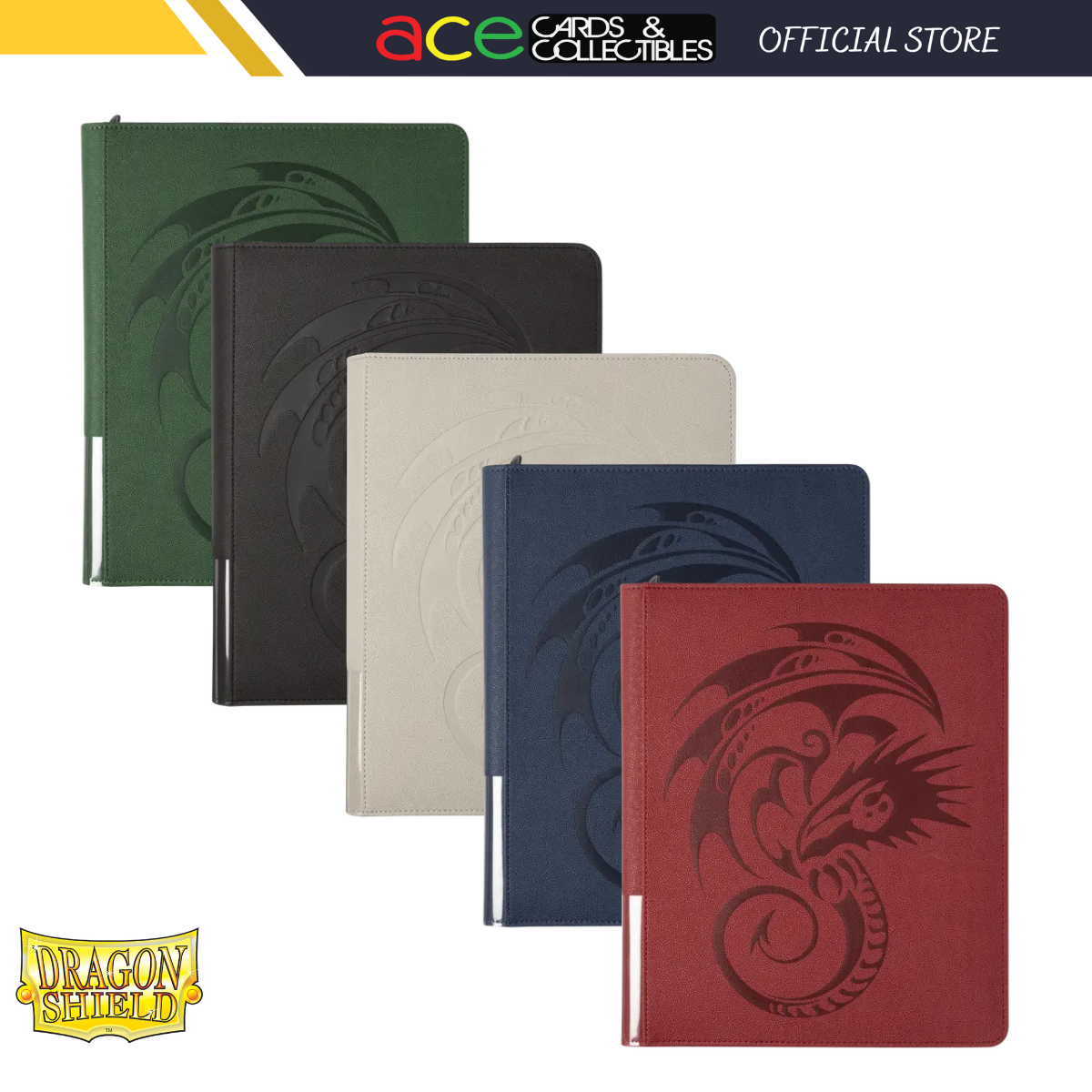 Dragon Shield Card Codex Zipster Binder Regular (Forest Green / Blood Red / Midnight Blue / Iron Grey / Ashen White)-Forest Green-Dragon Shield-Ace Cards & Collectibles