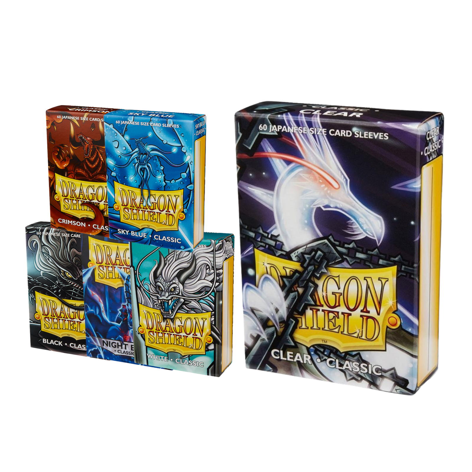 Dragon Shield Classic Sleeve Japanese Size 60pcs-Clear Classic-Dragon Shield-Ace Cards & Collectibles