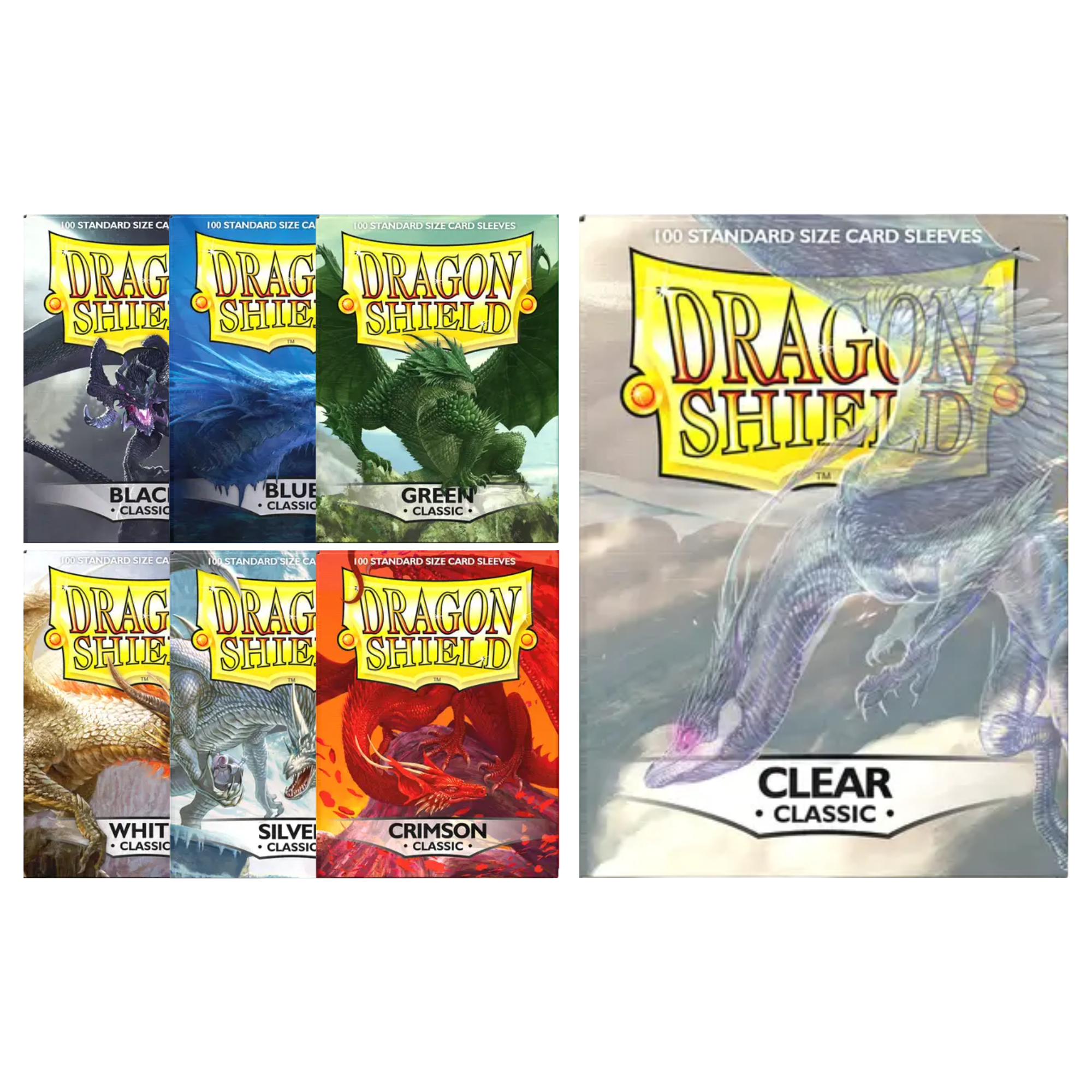 Dragon Shield Classic Sleeve Standard Size 100pcs-Clear Classic-Dragon Shield-Ace Cards & Collectibles