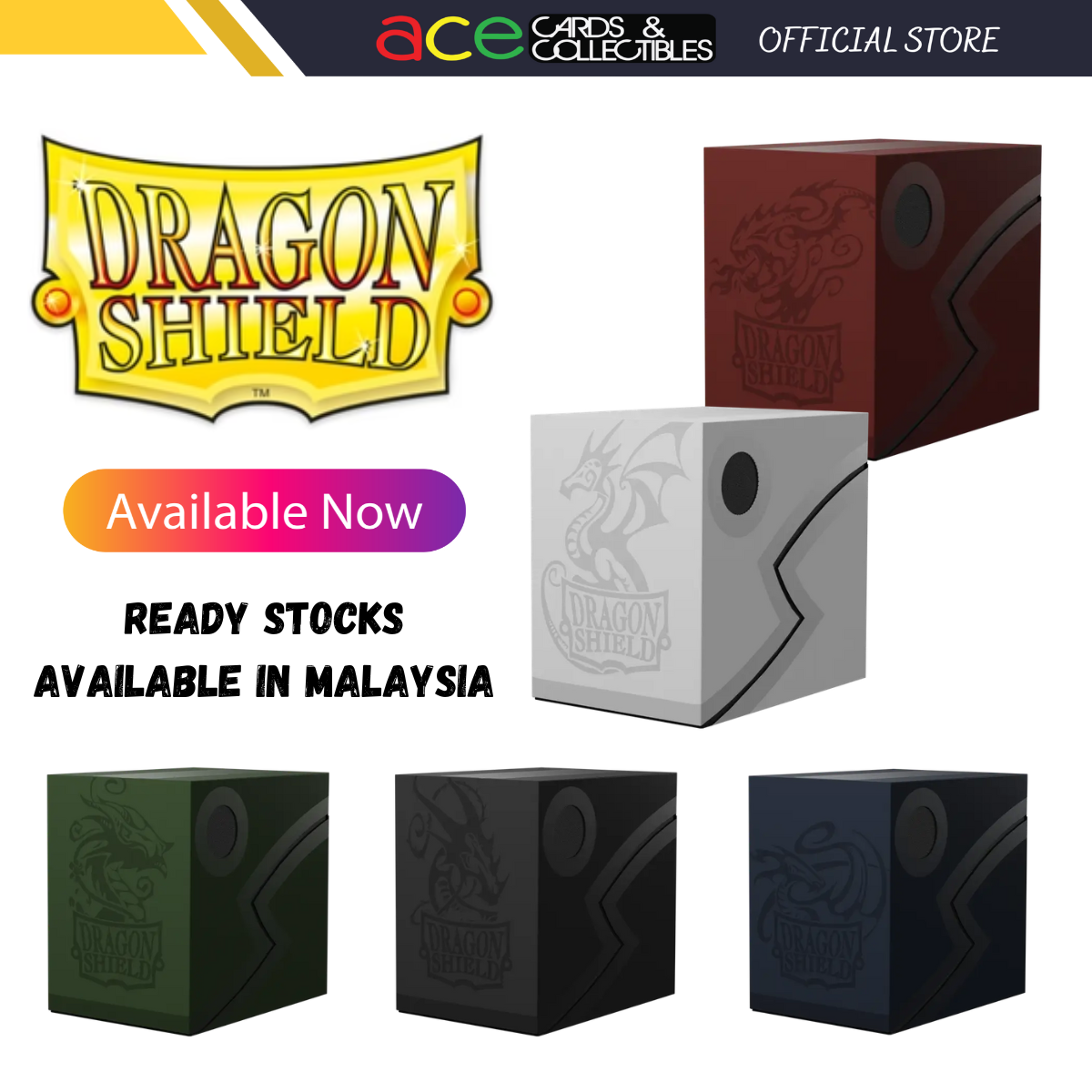 Dragon Shield Double Shell Deck Box-Shadow Black-Dragon Shield-Ace Cards & Collectibles