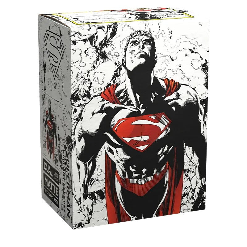 Dragon Shield Dual Matte Art Sleeves &quot;Superman Core (Red/White Variant)&quot; Standard Size 100pcs-Dragon Shield-Ace Cards &amp; Collectibles