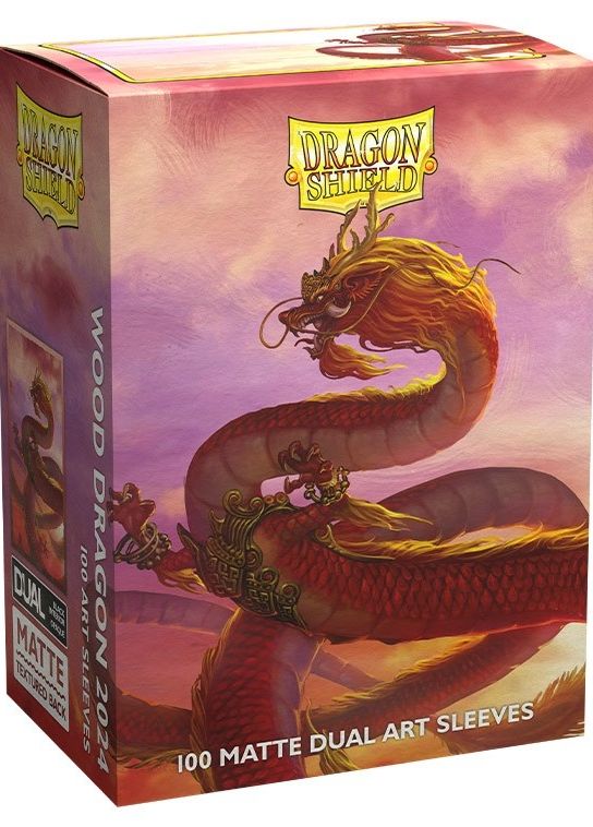 Dragon Shield Dual Matte Art Sleeves &quot;Year Of The Dragon 2024&quot; Standard Size 100pcs-Dragon Shield-Ace Cards &amp; Collectibles