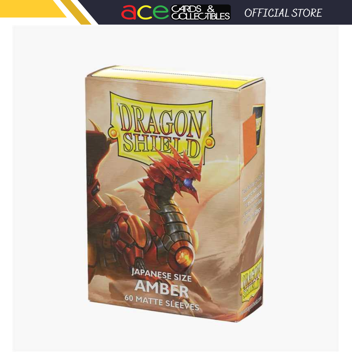 Dragon Shield Matte Sleeves Japanese Size 60pcs - Amber-Dragon Shield-Ace Cards & Collectibles
