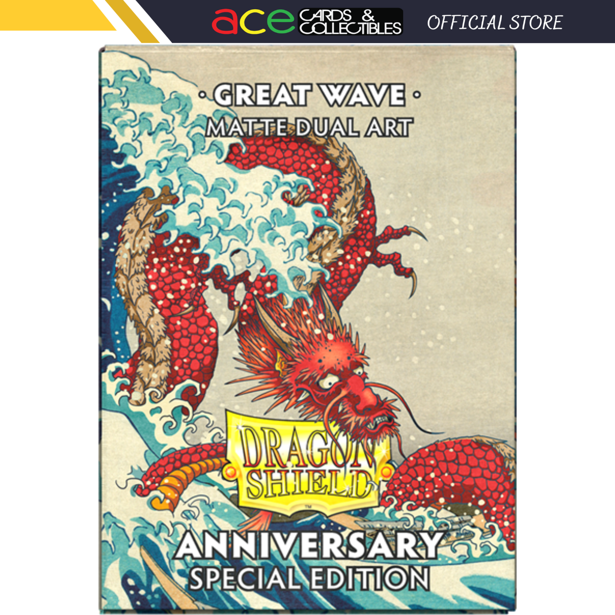 Dragon Shield Sleeve Art Matte Dual Standard Size 100pcs &quot;Great Wave&quot;-Dragon Shield-Ace Cards &amp; Collectibles