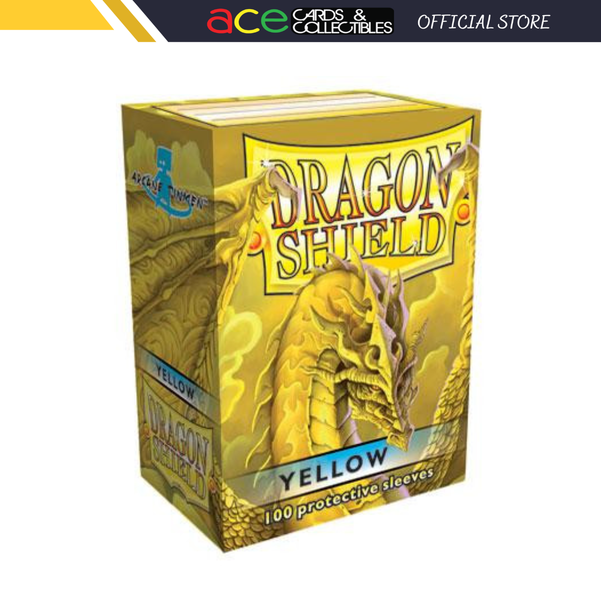 Dragon Shield Sleeve Classic Standard Size 100pcs - Yellow-Dragon Shield-Ace Cards &amp; Collectibles