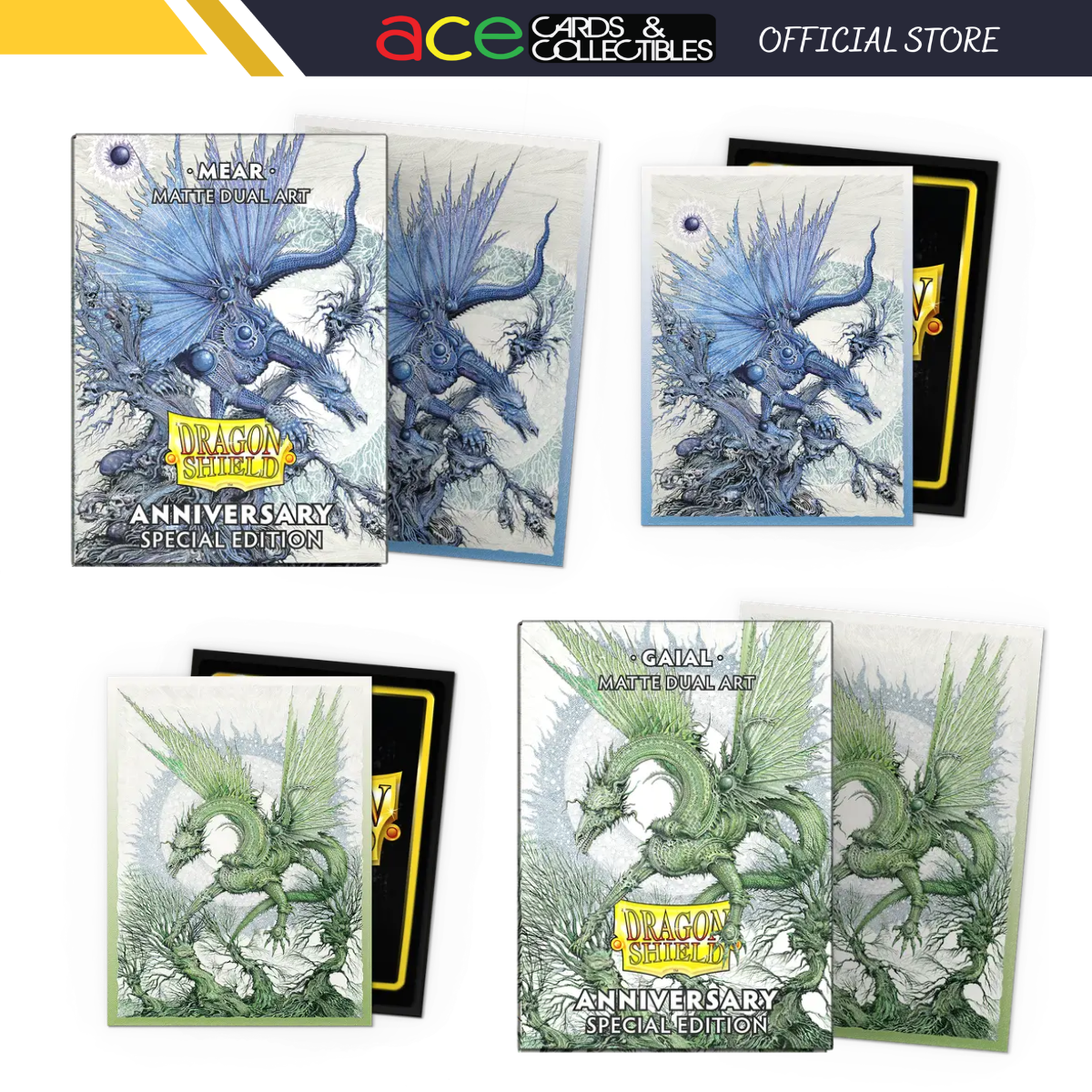 Dragon Shield Sleeve Dual Matte Art Standard Size 100pcs &quot;Gaial &amp; Mear&quot;-Gaial-Dragon Shield-Ace Cards &amp; Collectibles