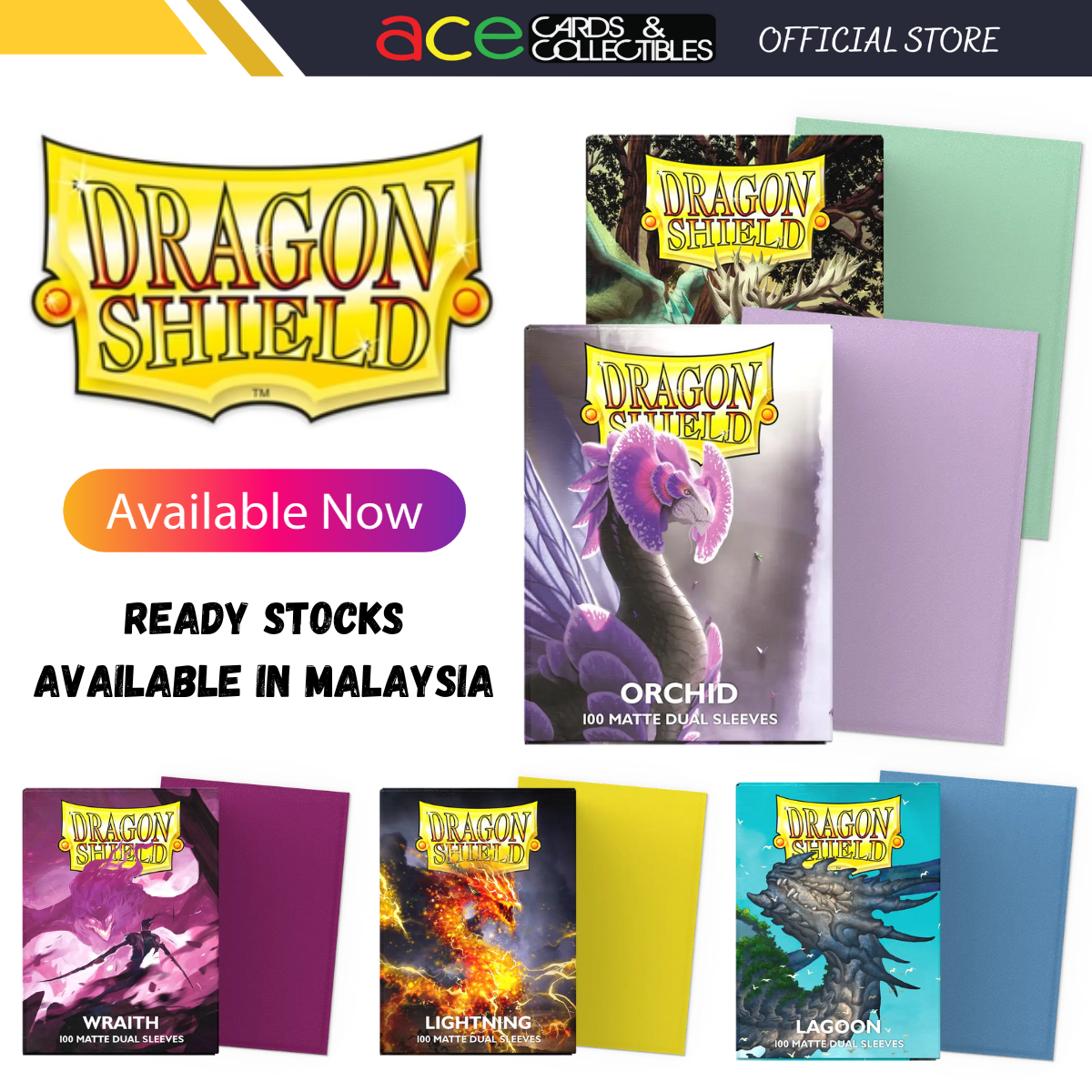 Dragon Shield Sleeve Dual Matte Standard Size 100pcs-Snow (Nirin)-Dragon Shield-Ace Cards & Collectibles