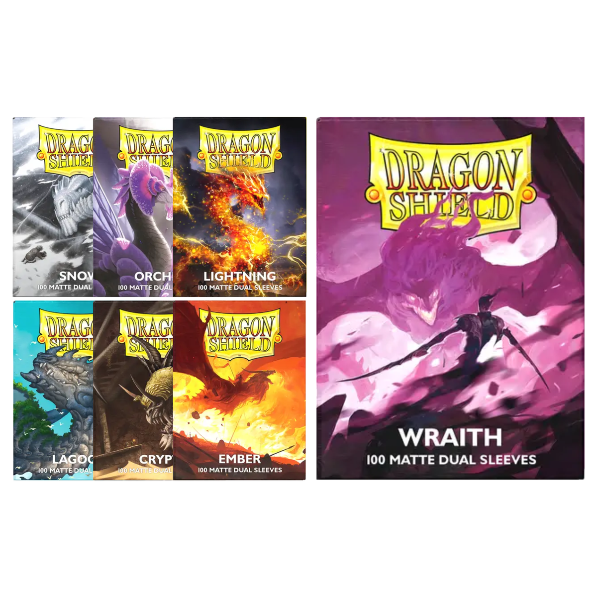 Dragon Shield Sleeve Dual Matte Standard Size 100pcs-Snow (Nirin)-Dragon Shield-Ace Cards & Collectibles