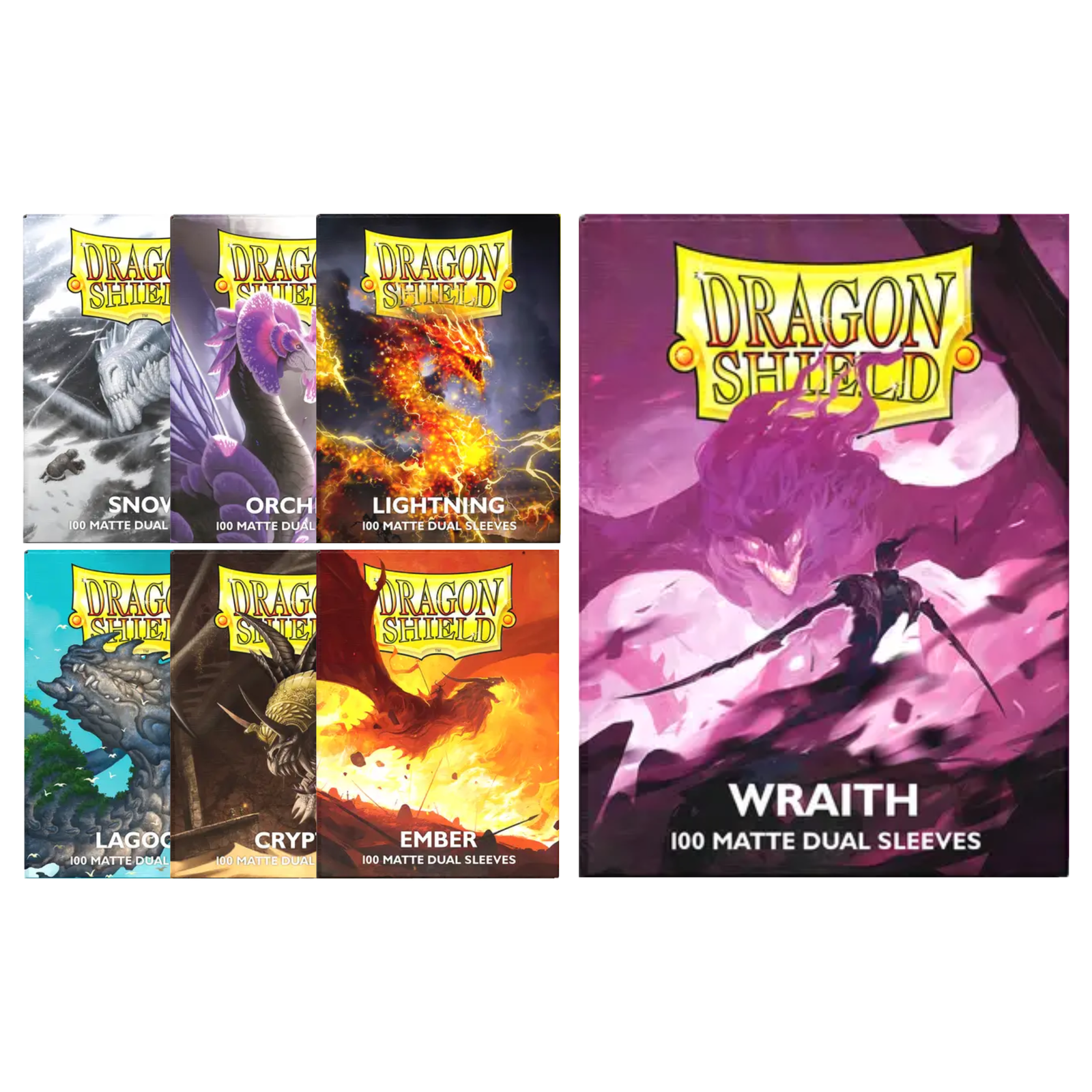 Dragon Shield Sleeve Dual Matte Standard Size 100pcs-Snow (Nirin)-Dragon Shield-Ace Cards & Collectibles