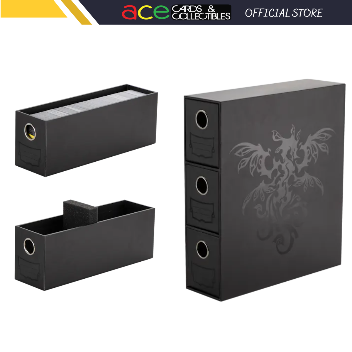 Dragon Shield Sleeve Fortress Card Card Drawers -Slipcase Binder- &quot;Black&quot;-Dragon Shield-Ace Cards &amp; Collectibles