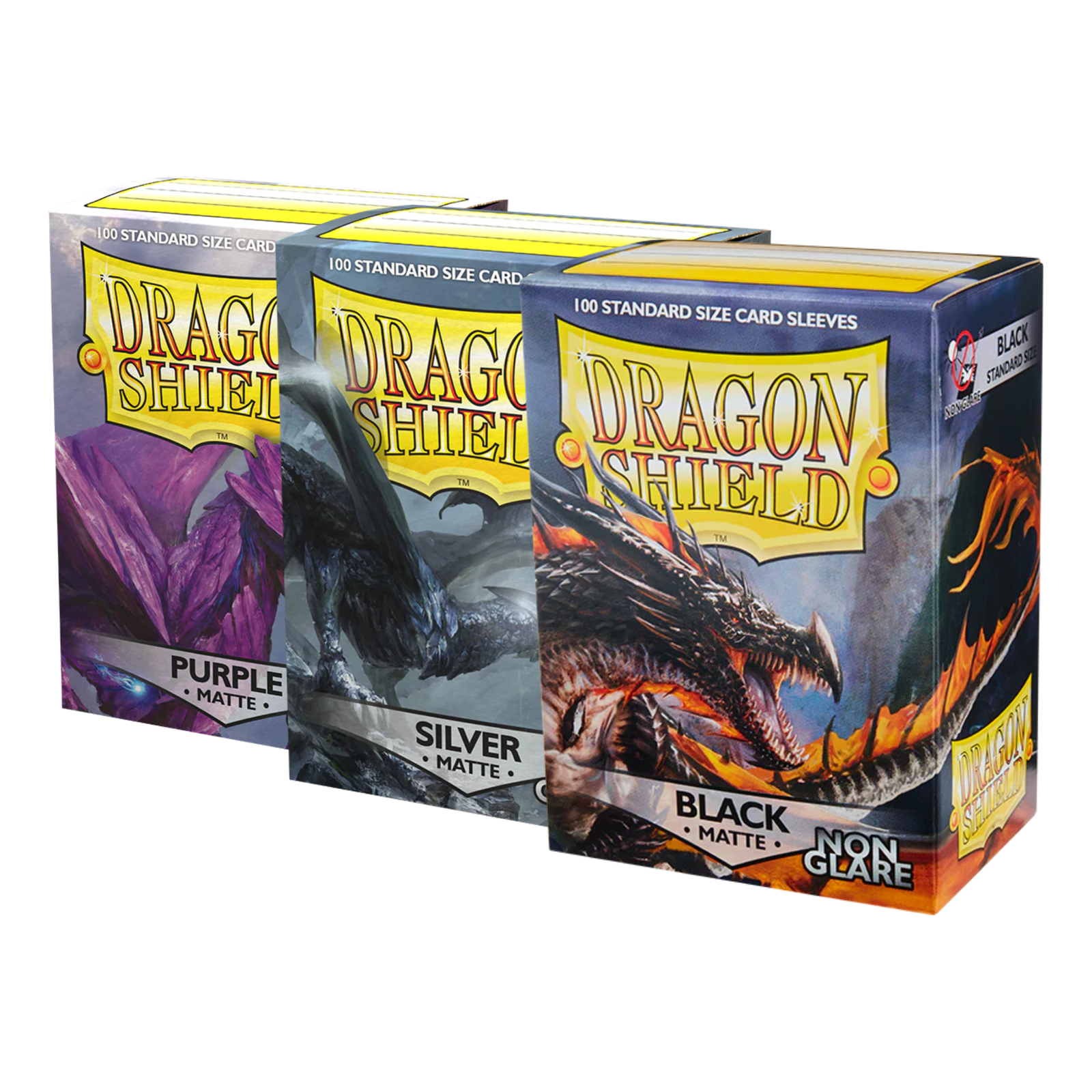 Dragon Shield Sleeve Matte Non-Glare Standard Size 100pcs - Multiple Colors-Black Non-Glare-Dragon Shield-Ace Cards & Collectibles