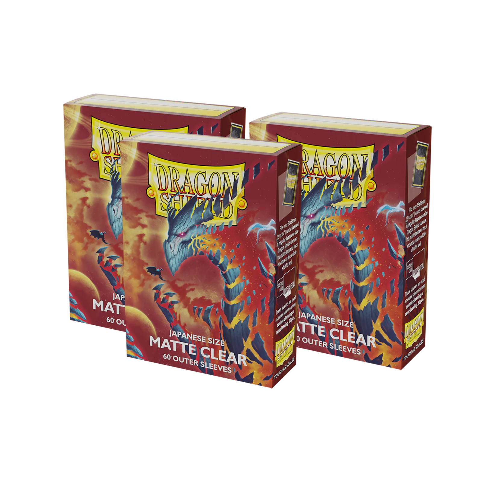 Dragon Shield Sleeve Matte Outer Small Size 60pcs - Clear Matte Outer (Japanese Size)-Dragon Shield-Ace Cards & Collectibles