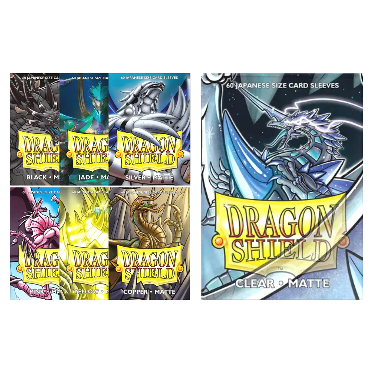 Dragon Shield Sleeve Matte Small Size 60pcs-Clear Matte-Dragon Shield-Ace Cards & Collectibles