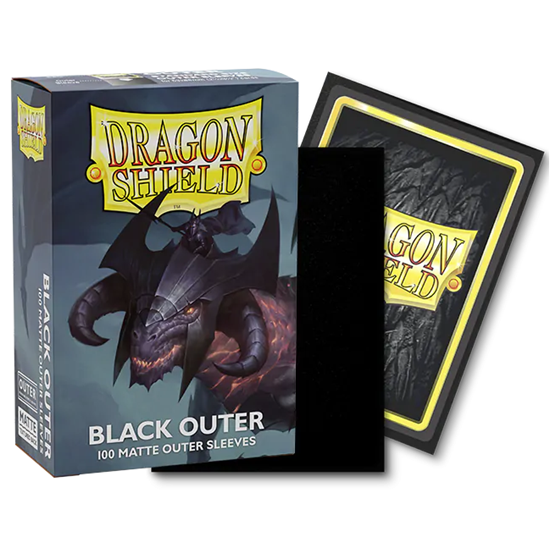 Dragon Shield Sleeve Outer Standard Size 100pcs &quot;Matte Black&quot;-Dragon Shield-Ace Cards &amp; Collectibles