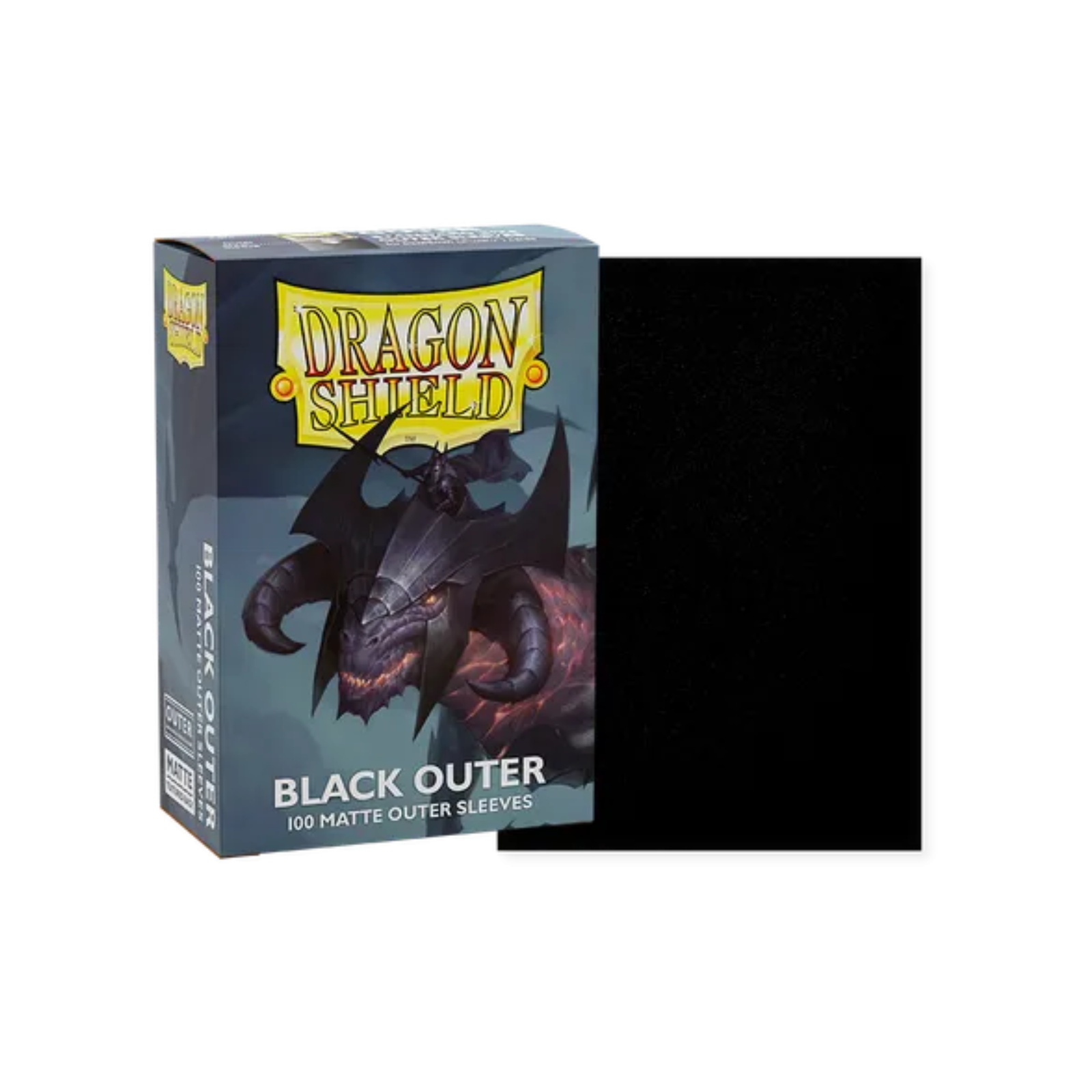 Dragon Shield Sleeve Outer Standard Size 100pcs "Matte Black"-Dragon Shield-Ace Cards & Collectibles