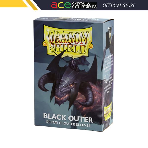 Dragon Shield Sleeve Outer Standard Size 100pcs "Matte Black"-Dragon Shield-Ace Cards & Collectibles