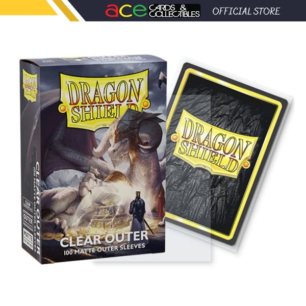 Dragon Shield Sleeve Outer Standard Size 100pcs &quot;Matte Clear&quot;-Dragon Shield-Ace Cards &amp; Collectibles