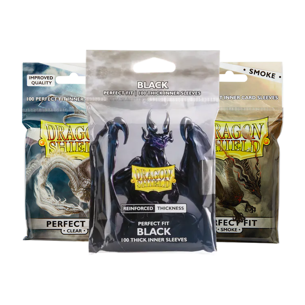 Dragon Shield Sleeve Perfect Fit 100pcs (Standard & Japanese Size)-Toploader-Clear-Dragon Shield-Ace Cards & Collectibles