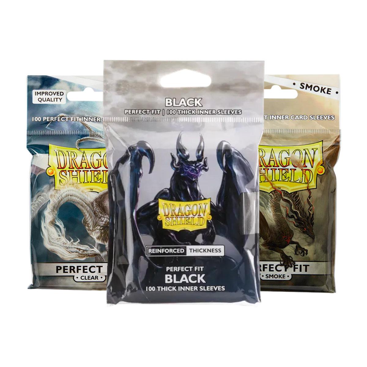Dragon Shield Sleeve Perfect Fit 100pcs (Standard & Japanese Size)-Toploader-Clear-Dragon Shield-Ace Cards & Collectibles