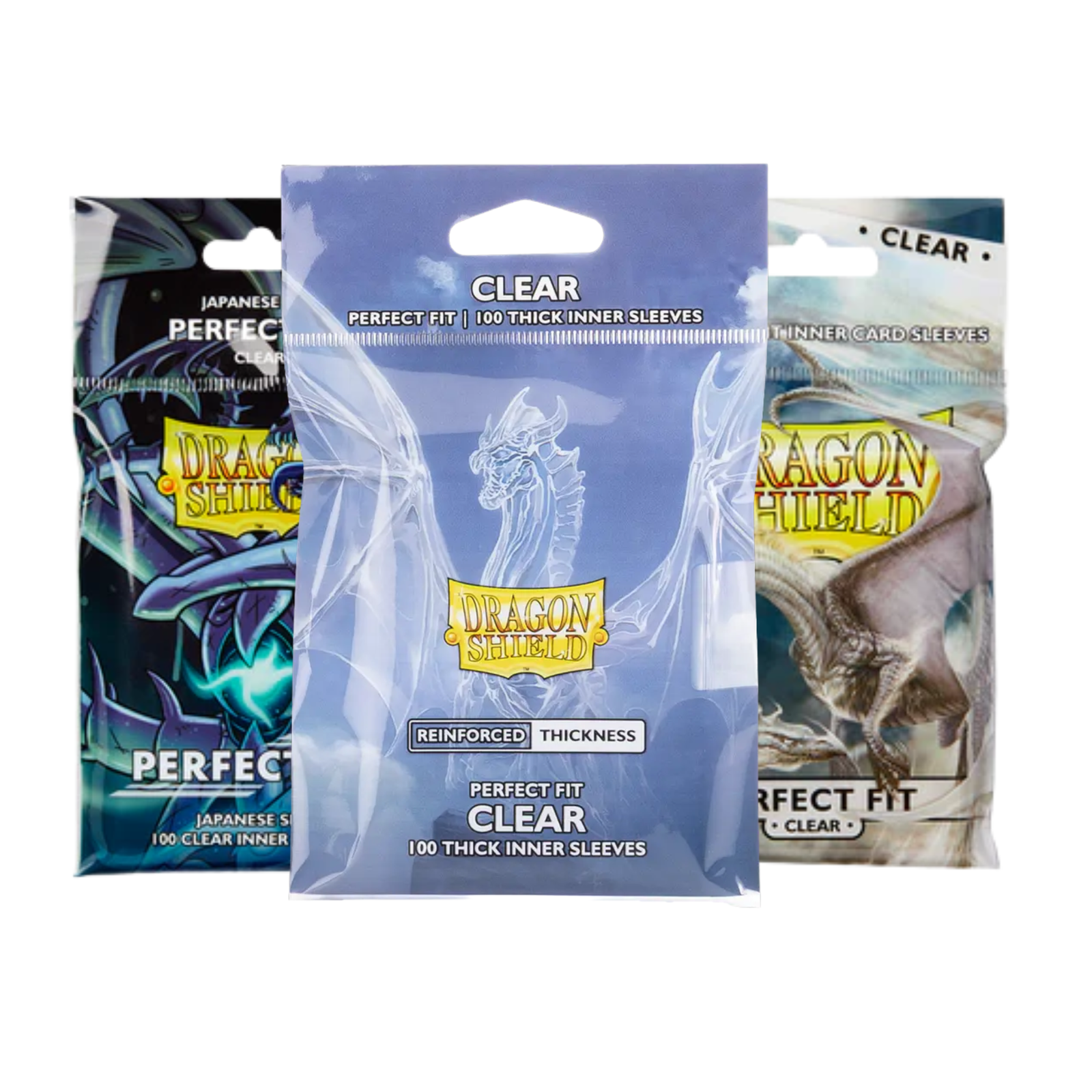 Dragon Shield Sleeve Perfect Fit 100pcs (Standard & Japanese Size)-Toploader (Clear)-Dragon Shield-Ace Cards & Collectibles