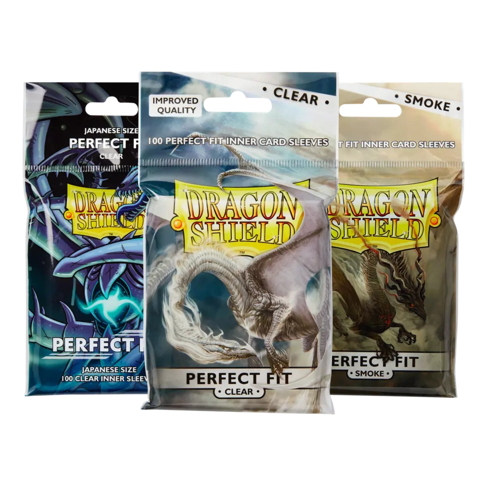 Dragon Shield Sleeve Perfect Fit 100pcs (Standard & Japanese Size)-Toploader (Clear)-Dragon Shield-Ace Cards & Collectibles