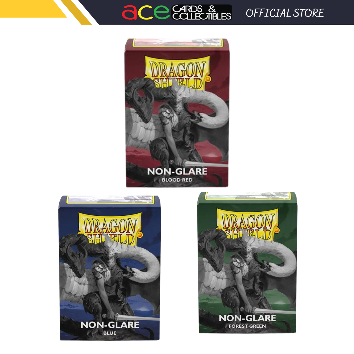 Dragon Shield Sleeves: Standard Matte Non-Glare - "Blue/Blood Red/Forest Green"-AT-11823-Dragon Shield-Ace Cards & Collectibles