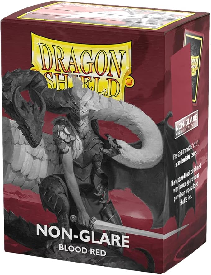 Dragon Shield Sleeves: Standard Matte Non-Glare - "Blue/Blood Red/Forest Green"-Blood Red-Dragon Shield-Ace Cards & Collectibles