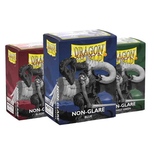 Dragon Shield Sleeves: Standard Matte Non-Glare - "Blue/Blood Red/Forest Green"-Blue-Dragon Shield-Ace Cards & Collectibles