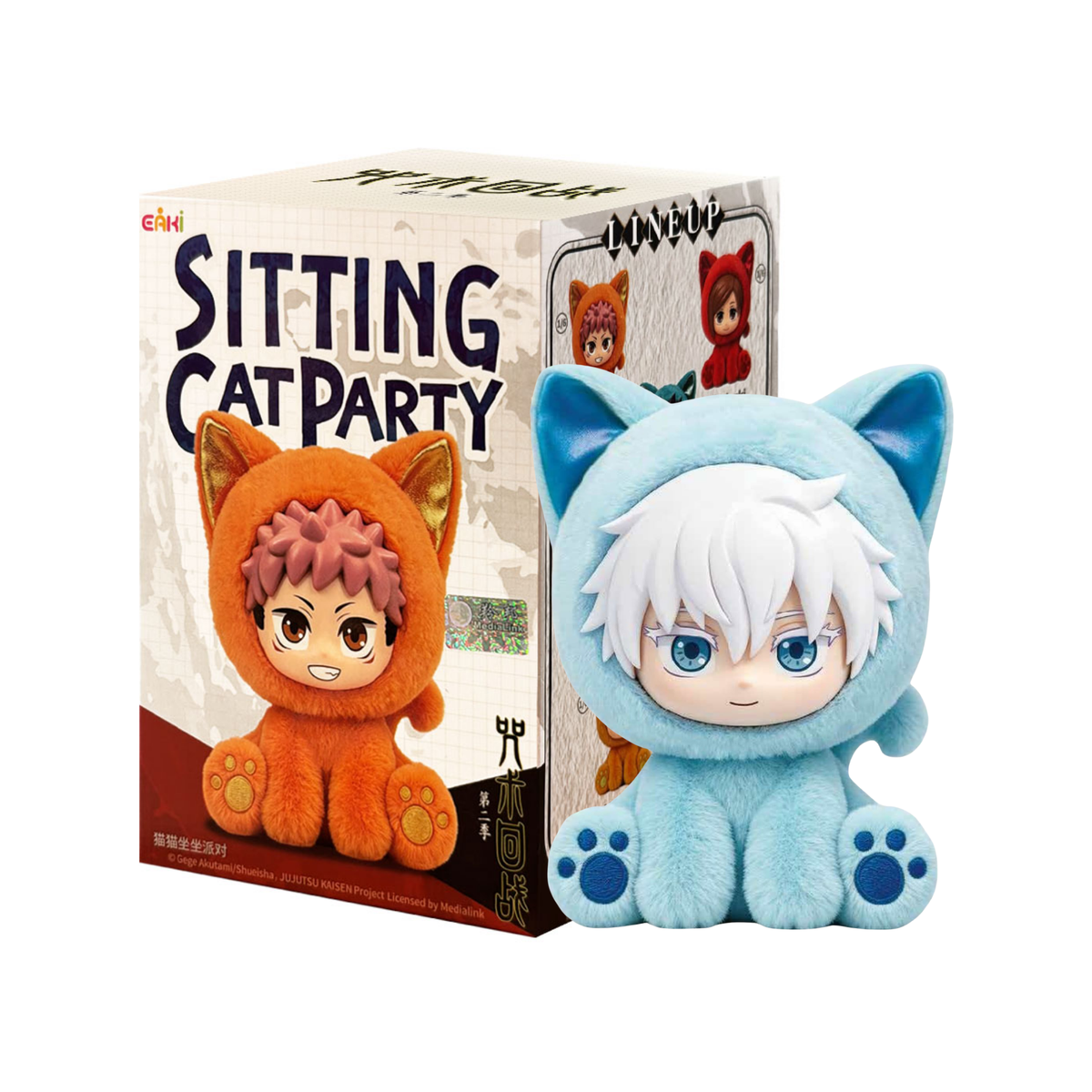 EAKI x Jujutsu Kaisen Sitting Cat Party Plushie Blind Box-Single Box (Random)-EAKI-Ace Cards & Collectibles