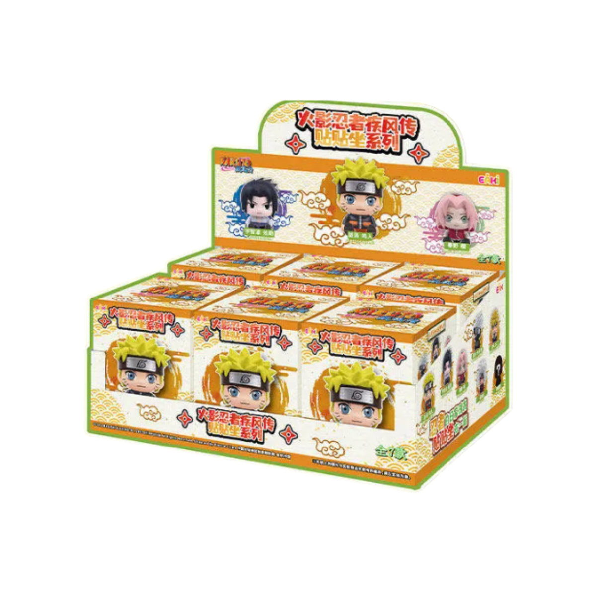 EAKI x Naruto Shippuden "Sticky Sitting Series" Figure Blind Box-Whole Box (6pcs)-EAKI-Ace Cards & Collectibles