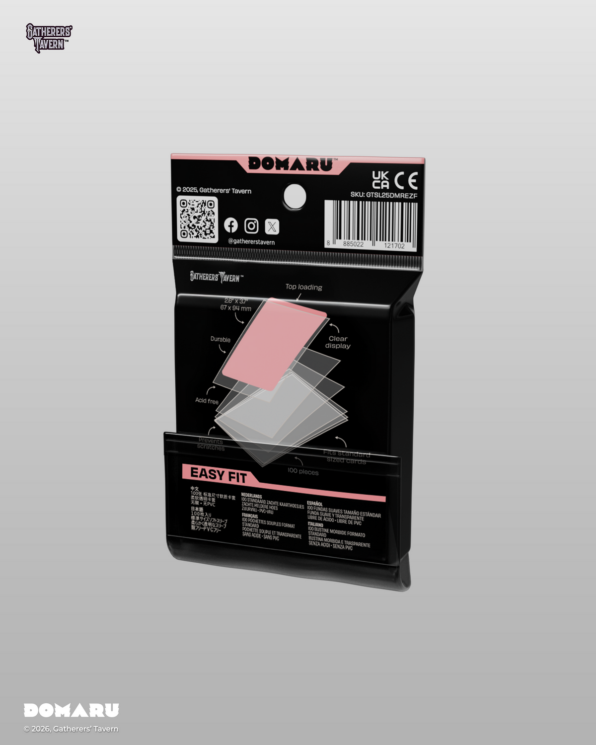 Gatherer's Tavern DOMARU Easy Fit - Standard Clear Soft Sleeves