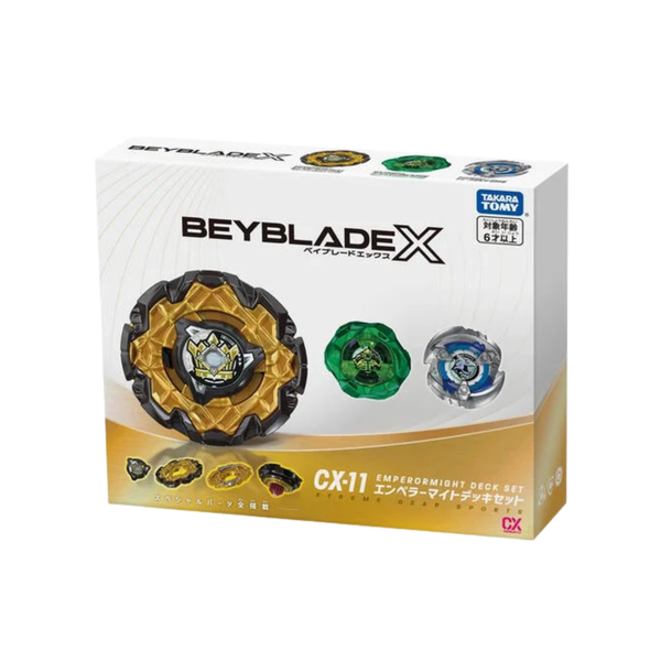 Takara Tomy Beyblade X CX-11 Emperor Might Deck Set